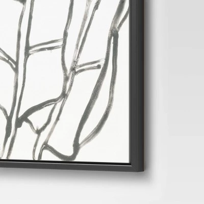24" x 30" Botanical Sketch Framed Wall Canvas White/Black - Project 62™ 5 24" x 30" Botanical Sketch Framed Wall Canvas White/Black - Project 62™ - Image 5