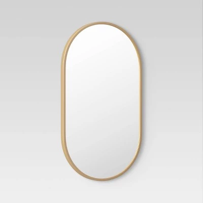 16" x 28" Metal Oval Pill Mirror - Project 62™ Black 2 16" x 28" Metal Oval Pill Mirror - Project 62™ Black - Image 2