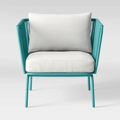 Fisher 2pk Patio Club Chairs -Blue-Green - Project 62™ 2 Fisher 2pk Patio Club Chairs -Blue-Green - Project 62™ - Image 2