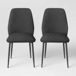 2pk Candelaria Upholstered Dining Chairs - Project 62™ Dark Gray -Outlet Furnitures Decor Store GUEST 1280ab6f 9287 4765 82e8 e227e0a565d3