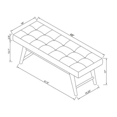 Copan Mid Century Bench Beige - Project 62™ 6 Copan Mid Century Bench Beige - Project 62™ - Image 6