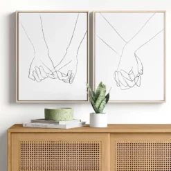 (Set of 2) 16" x 20" Hands Framed Canvas - Project 62™