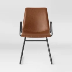 2pk Bowden Dining Chair with Arms Caramel Faux Leather - Project 62™ -Outlet Furnitures Decor Store GUEST 43024056 fe62 41fb 99d0 35f4ccec34c6
