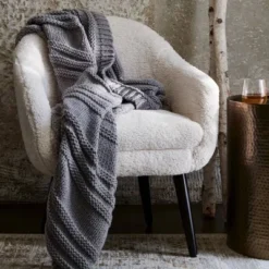 Harwell Modern Arm Barrel Chair with Wooden Legs Faux Shearling Cream - Project 62™ -Outlet Furnitures Decor Store GUEST 4d1306cf 0de1 4393 812d 7db50c2c588c