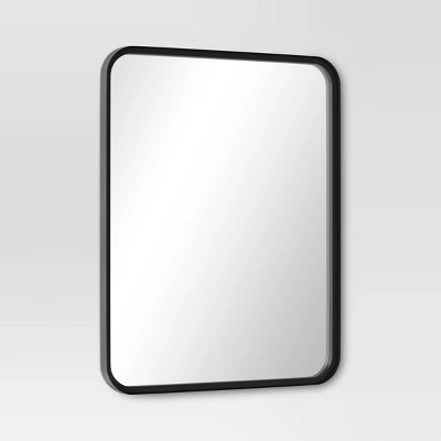 24" x 30" Rectangular Decorative Wall Mirror with Rounded Corners - Project 62™ Black 2 24" x 30" Rectangular Decorative Wall Mirror with Rounded Corners - Project 62™ Black - Image 2