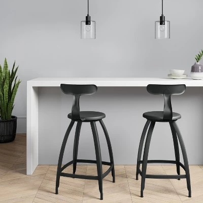 Seidler Architect Industrial Counter Height Barstool Black - Project 62™ 1 Seidler Architect Industrial Counter Height Barstool Black - Project 62™