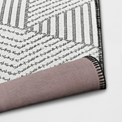 2'3"x3'9" Washable Geo Accent Rug Gray - Project 62™ 3 2'3"x3'9" Washable Geo Accent Rug Gray - Project 62™ - Image 3