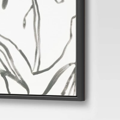 24" x 30" Botanical Sketch Framed Wall Canvas White/Black - Project 62™ 4 24" x 30" Botanical Sketch Framed Wall Canvas White/Black - Project 62™ - Image 4