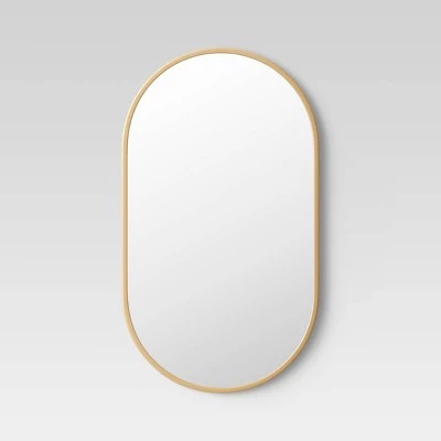 16" x 28" Metal Oval Pill Mirror - Project 62™ Black 5 16" x 28" Metal Oval Pill Mirror - Project 62™ Black - Image 5