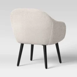 Harwell Modern Arm Barrel Chair with Wooden Legs Faux Shearling Cream - Project 62™ -Outlet Furnitures Decor Store GUEST bd29cafc d1c7 4f83 90ae 99176b1f2509