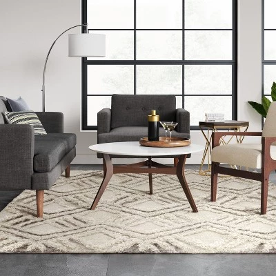 7'x10' Moroccan Shag Tufted Area Rug Cream - Project 62™ 2 7'x10' Moroccan Shag Tufted Area Rug Cream - Project 62™ - Image 2