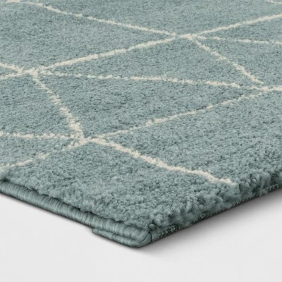 Elle Linear Grid Rugs - Project 62 Aqua 1 Elle Linear Grid Rugs - Project 62 Aqua