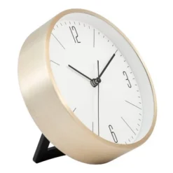 6" Round Wall Clock White/Brass - Project 62™ -Outlet Furnitures Decor Store GUEST d4aa98c9 2ef7 41e3 a6cc 6473842e077e