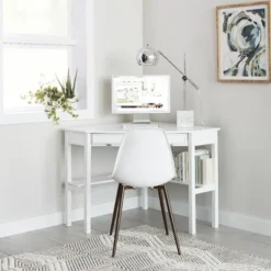 Southern Enterprises Modern Corner Desk & Décor Home Office Ideas - Project 62™