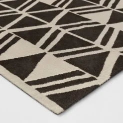 Microplush Geo Knitted Area Rug - Project 62 Light Gray