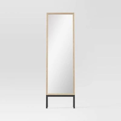 20" x 66" Oak and Metal Modern Floor Mirror Brown - Project 62™ 2 20" x 66" Oak and Metal Modern Floor Mirror Brown - Project 62™ - Image 2