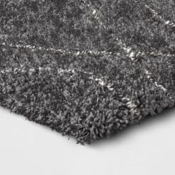 Diamond Patterned Shag Woven Rug - Project 62™ Gray