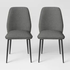 2pk Candelaria Upholstered Dining Chairs - Project 62™ Dark Gray -Outlet Furnitures Decor Store GUEST ee8ece20 ee5b 4a3e 8257 87a3f11e908c
