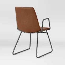 2pk Bowden Dining Chair with Arms Caramel Faux Leather - Project 62™ -Outlet Furnitures Decor Store GUEST f262c859 ea45 42df 993a 776aeccbbfde