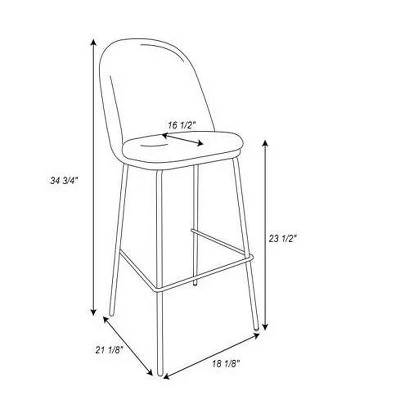 Nils Brass Base Counter Height Barstool - Project 62™ Navy Blue 6 Nils Brass Base Counter Height Barstool - Project 62™ Navy Blue - Image 6