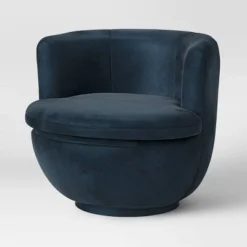 Dorton Round Swivel Barrel Chair - Project 62™ Navy Velvet -Outlet Furnitures Decor Store GUEST f52d5b14 a09b 48eb bb14 16df73f5e4b6