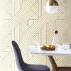 Metallic Ribbon Peel & Stick Wallpaper Gold/Ivory - Project 62™