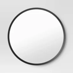 30" Flush Mount Round Decorative Wall Mirror - Project 62™ Black -Outlet Furnitures Decor Store GUEST ff16e3ed 402e 4539 8afb 6e4312ba968c